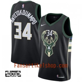 NBA Milwaukee Bucks Trikot Giannis Antetokounm 34 Nike 2017-18 Schwarz Swingman - Kinder